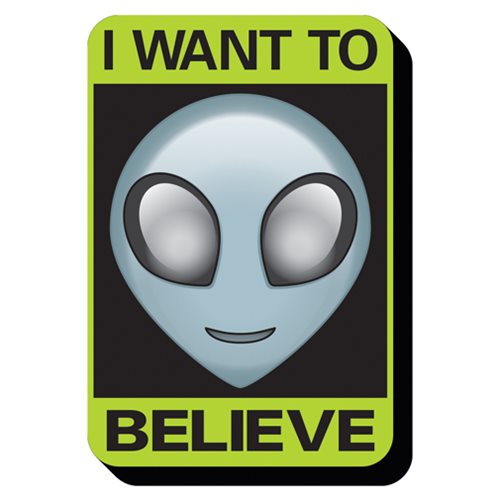 Alien Believe Sign Funky Chunky Magnet